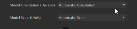 Guided Import Parameters